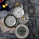 Arawat Teller Speiseteller aus Porzellan Dessertteller Pastateller Salatteller Brotteller Kuchenteller Frühstücksteller aus Keramik I,20X20X2.5 cm - BGKFSN5E