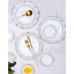 Habiba 6-teiliger europäischer Speiseteller spülmaschinenfester mikrowellenfester Porzellanteller exquisiter Salatteller aus Keramik ohne Ablage - BNJUM5BK