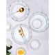Habiba 6-teiliger europäischer Speiseteller spülmaschinenfester mikrowellenfester Porzellanteller exquisiter Salatteller aus Keramik ohne Ablage - BNJUM5BK
