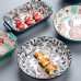 Habiba Teller 2 Stück Speiseteller nordische Unterglasur-Keramik-Teller 20,3 cm süßer runder Salatteller spülmaschinenfest mikrowellengeeignet Elegant - BRDJOHAA