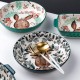 Habiba Teller 2 Stück Speiseteller nordische Unterglasur-Keramik-Teller 20,3 cm süßer runder Salatteller spülmaschinenfest mikrowellengeeignet Elegant - BRDJOHAA