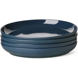 LE TAUCI Speiseteller 22,9 cm Keramik Salatteller-Set für Pasta Risotto flauschige Pfannkuchen 4 Stück Meeresblau - BHWXI291