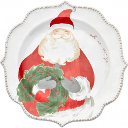 Mud Pie Weihnachtsmann-Kranz Salatteller - BDNOB5E2