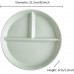 OnePine Servierteller Keramik Snackteller mit 3 Fächern Menüteller Kinder Salatteller Geteilte Teller Porzellan für Abnehmen - BHAOV17K