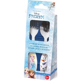 p:os 25212 Kinderbesteck im Disney Frozen Design 2-teiliges Set bestehend aus Gabel und Löffel ideal für Kleinkinder - BABDJVBK