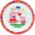 Fun House 006105 PEPPA PIG Set mit flachem Teller Ø 22 cm mit einem Teller Ø 16 cm und einem Glas 220 ml für Kinder - BIXHJWHK