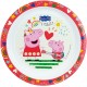 Fun House 006105 PEPPA PIG Set mit flachem Teller Ø 22 cm mit einem Teller Ø 16 cm und einem Glas 220 ml für Kinder - BIXHJWHK