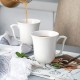 MALACASA Serie Amparo 12 TLG. Kaffeeservice Cremeweiß Porzellan Becher Kaffeebecher-Set Bechersets Tassen 4,75 Zoll 12 * 9,5 * 10cm 290ml - BXNMB4V7