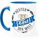 Tasse Kaffeetasse Teetasse Keramiktasse MoonWorks® Dein Text Blau blau Keramik-Tasse - BDYNXQJ5