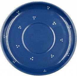 Carstens Keramik® Untertasse Dreipunkt Blau Unterteller Blau mit weißen Punkten handgefertigt in Deutschland - BXXBZJBB