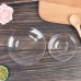 Yardwe 2 x Glasunterteller klares Glas runde Untertasse Obst Glasteller Schale Kaffee Tee Untertasse für Zuhause Küche - BRHZZWKN