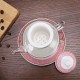 fanquare Rosa Robin Vögel und Blumen Tea for One Set Keramik Teetasse und Untertasse mit Glas Teekanne - BBHIL6B5