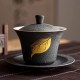 FOULA Keramik Gaiwan Büro Teetasse handgefertigt Kung Fu Tureen kreative chinesische Teeschale mit Deckel und Untertasse Wasserbecher Tee Set Trinkgeschirr - BSXDH299