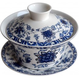 YBK Tech Teetasse und Untertasse aus Porzellan groß Gaiwan Kung-Fu-Teetasse und Untertasse mit Deckel traditionelles chinesisches Gaiwan Sancai Teeschale 1# - BCWGGN26