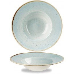 Churchill Stonecast -Wide Rim Bowl Pastateller- Ø24cm Farbe wählbar Duck Egg Blue - BOHYZ7J3