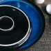 THj Keramik 12-teiliges Katzenauge Blau Relief flaches Tellerset & Professioneller Gourmet Porzellan Pastateller Ofen Wechsel Glasur Streifen Servieren Steakteller - BIIVV6D3