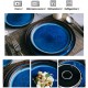 THj Keramik 12-teiliges Katzenauge Blau Relief flaches Tellerset & Professioneller Gourmet Porzellan Pastateller Ofen Wechsel Glasur Streifen Servieren Steakteller - BIIVV6D3