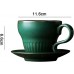 FACAZ Untertassen-Set mit Kaffee-Espressotassen Grüner Nachmittagstee-Tasse und Untertassen-Sets 2er-Set - BGKVVH6H