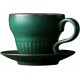 FACAZ Untertassen-Set mit Kaffee-Espressotassen Grüner Nachmittagstee-Tasse und Untertassen-Sets 2er-Set - BGKVVH6H