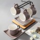 FGDSA Tassen- Und Untertassen-Sets Keramikbecher 4 Tassen 4 Untertassen Tassen Becher Teesets Untertassen Mit Klammern Kaffeetasse - BGINK2EV
