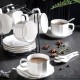 JIAQUAN-SHOP Tassen- und Untertassen-Sets Keramische Kaffee- und Tee-Set-Serie 6 Tassen und Untertassen Teelöffel und Kaffeeständer geeignet for Kaffee Nachmittagstee Becher-Set - BUWKEMM1
