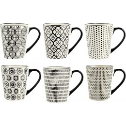 Confezione 6 mug vhera in stoneware decoro assortito cc 350 - BZXHG5AA