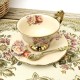 fanquare 15 Stück Rose Blumen Englische Keramik Tee Sets Vintage China Kaffee Set Tee Service für Erwachsene - BNKQR6M8