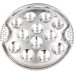 EMFGJ Escargot Dish Server Edelstahl Keramik Escargot Platten 12 Fachlöcher Backgeschirr Leicht zu haltender Griff - BKXPOAJE