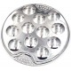 EMFGJ Escargot Dish Server Edelstahl Keramik Escargot Platten 12 Fachlöcher Backgeschirr Leicht zu haltender Griff - BKXPOAJE