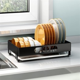 Refoiner Edelstahl Küchengericht Trocknenständer for Teller und Schalen -Tischgeschirr Organizer mit Abflussgeschirrbehälter - BJKIX9H6