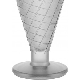 CRISTALICA Eisschale Dessertschale Eisbecher Glas Bambini Satiniert Matt 16,5 cm 250ml Gelato Vero - BPQKG28H