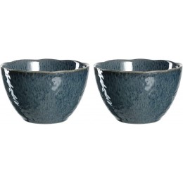 Leonardo Matera Keramik-Schalen 2-er Set spülmaschinengeeignete Schüsseln Steingut-Schalen mit Glasur blau 980 ml Ø 15,3 cm 026993 - BBYNXBD9