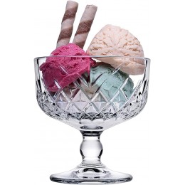 Pasabahce 440211 Eisbecher Dessertschale „Timeless“ im Kristall-Design Retro-Design ~280 ml 2er Set aus Glas - BQRYUJ8E