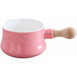 Suppenschalen Einzelne Müslischale Keramikschale Mit Griff Hauptsalatschale Obstschale Instant-Nudelschale Color : Pink Size : 18.5 * 9.8 * 6.5cm - BGEAF8VJ