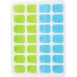 Plschckes Kreative Silikon-Eisschale mit Deckel gekühlte Eisschale in Lebensmittelqualität Form Babynahrungsergänzungsbox Eisschale - BBJYKJKK