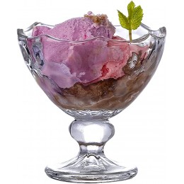 TYUXINSD schöne Glaseis-Eisschale Kleine Parfait-Sundae-Eiscreme- und Nussgläser Mini-Dessert-Tassen mit Füßen klare Glasfrüchte Parfait-Tassen Zwei Packungen 5 - BTMAQJ6M