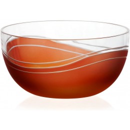 Schale Obstschale Salatschüssel Elements Orange Rot 22,5 cm Kristall - BZJKM5AD