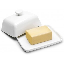 Sweese 314.101 Butterdose Porzellan Klassische Butterschale für 250 g Butter Groß Weiß - B07RLLGD19H