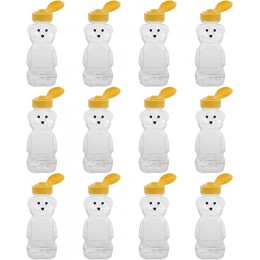 HEMOTON 12 Stück 240Ml Leere Plastikflaschen mit Honigbärenglas Und Ketchup-Squeeze-Bär-Party mit Flip-Top-Deckelkappe Bevorzugen Durchscheinende Weiche - B09XXFTT212