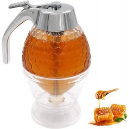 Honigtöpfe Honig Container Sirupspender Glas Honig-Dosierer Honig Behälter mit Ständer Aufbewahrungsständer zum Servieren von Honig und Sirup Ohne Tropfen Mäßiger Durchfluss 200 ml - B0957F9SD8L