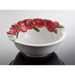 Bassano italienische Keramik runde Salat- Tomaten- Beistell- Schale 17x6 - B083J43VJTW