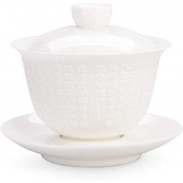 Kaolin Unglassiges Porzellan-Herz ist Eierschale Gaiwan Suet Handgefertigte Keramik Kung Fu Tee Tureen Queen Farbe : Heart Sutra Bowl - B09YPT6F68R