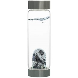 VitaJuwel ViA VISION Wasserflasche mit echtem Edelschungit und Bergkristall - B01L1YT9EQZ