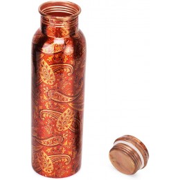 Zap Impex Travellers reines Kupfer Wasserflasche Rajasthani Design für ayurvedische Vorteile Wasser Krug Flasche Joint Free - B07DJ7MBZSA