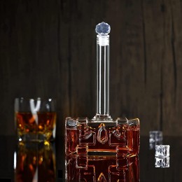 Wein Flasche Whiskey,Whisky Karaffe Dekanter aus Glas 400ML Geschenke für Männer und Frauen Glas Flasche Zubehör für Gin Rum Scotch Likör Bourbon Wodka - B09MCNGH8M8
