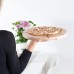 LAUBLUST Pizzabrett aus Holz Runder Pizzateller mit 8 Schneiderillen & Griffmulden ca. 30x30x2cm Buche Natur FSC® - BPKOGMJ1