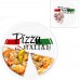 MamboCat 2-er Set Pizzateller Pizza Italian Ø 30,5 cm große weiße Teller aus Steingut zum Anrichten für Pizza und Co oder als Steingutplatte zum Servieren von Wurst und Käse I Pizza Teller mit Motiv - BBGFA751