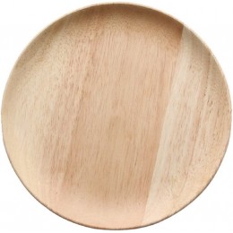 Baogu Rubber Wood HOLZTELLER RUND Dessertteller Holzplatte Auswal Ø 15cm - BAKEOHWE