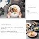 Essteller aus Keramik 25,4 cm Dessertteller-Set für Salat Pasta Steak und Vorspeise Servierteller Küche Porzellangeschirr Geschirr Color : Beige Size : 8.23Inch C - BVXXI87H